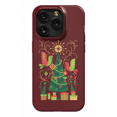 Vintage Christmas Tree Decorating Phone Case